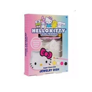 ☆☆ NEW HELLO KITTY SANRIO Paint Your Own Ceramic Jewelry Trinket Dish Kit ☆☆